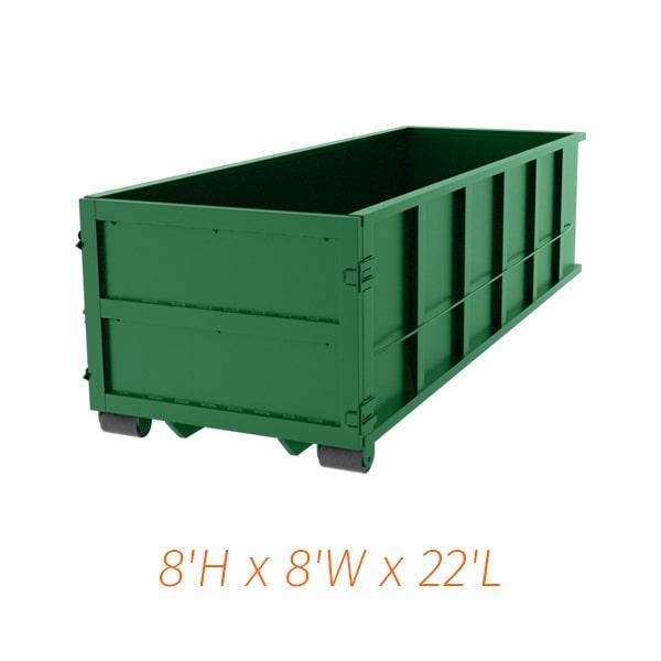 our standard rental period for our 40 yard dumpsters is one week, but we can offer longer rental periods if needed